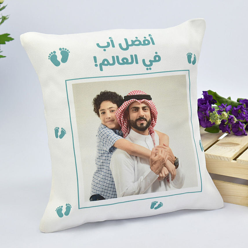 وسادة هدية لأفضل أب في العالم مطبوع عليها صورة حسب الطلب: تصاميم هدايا عيد الأب