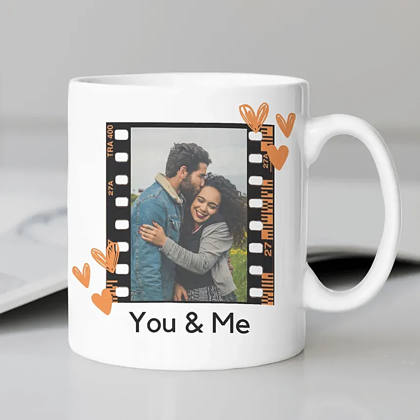 You And Me Personalized Mug: Personalised Anniversary Mugs