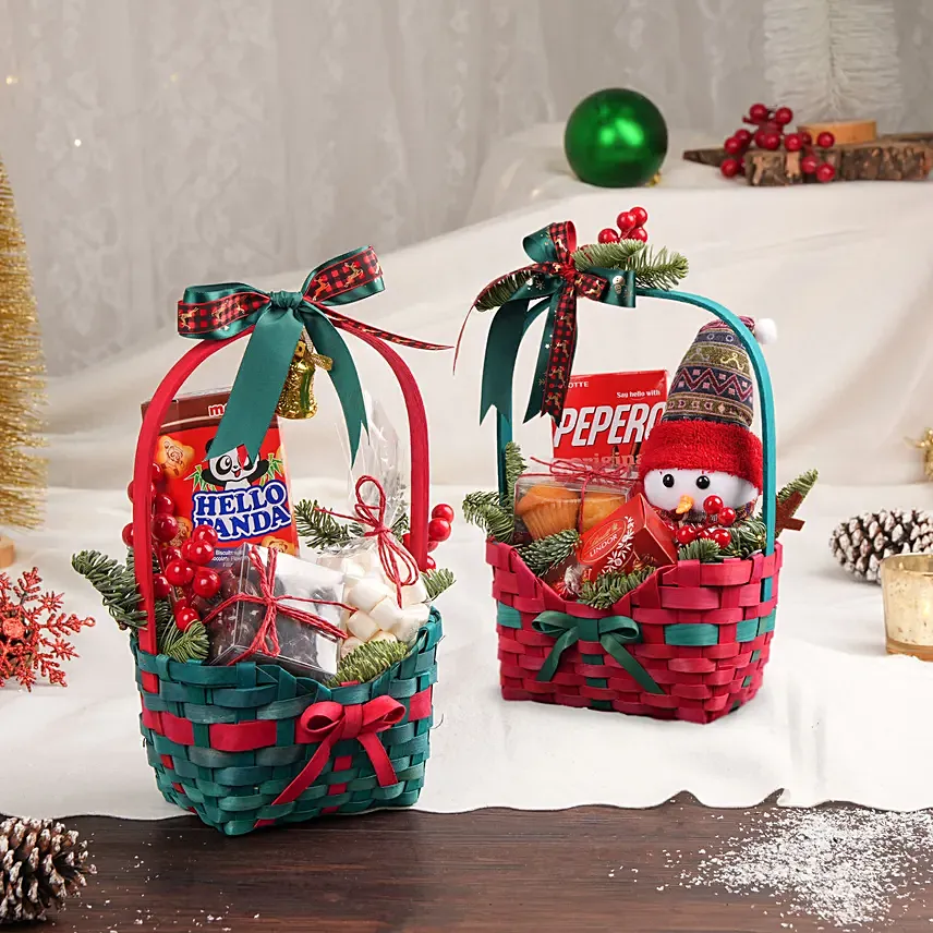 2 In 1 Mini Christmas Basket: Christmas Hampers