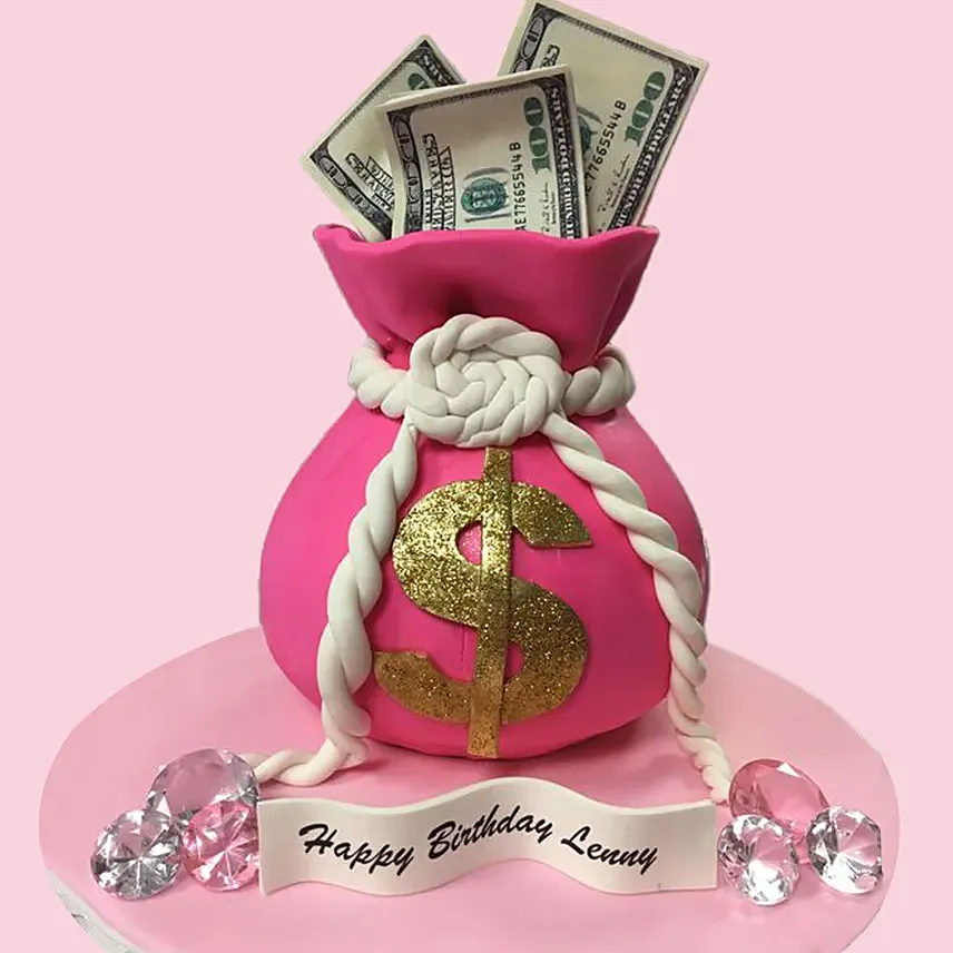 3d Money Bag Cake: 