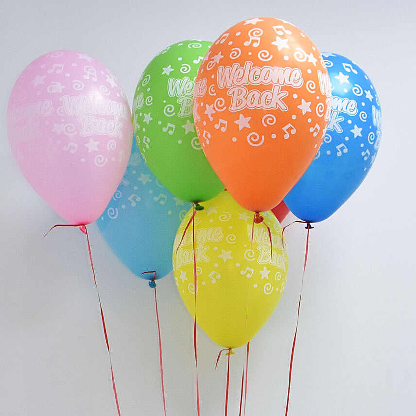 10 Multicolor Welcome Back Balloons: Welcome Back Gifts