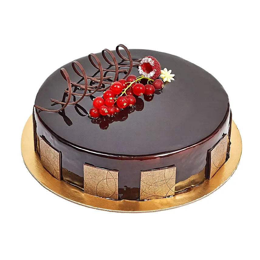500gm Eggless Chocolate Truffle Cake: Gifts For Holi