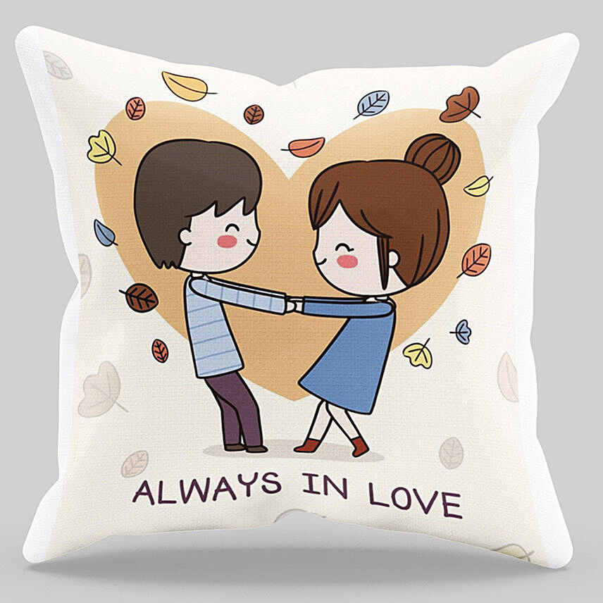 Always In Love Cushion: Propose Day Personalised Gifts