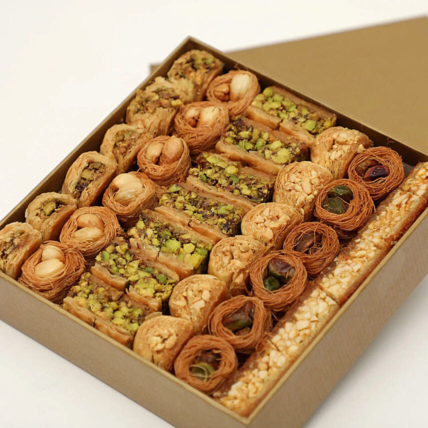 A Medium Box of Luxury Baklava Mix 875g: Sweets For Al Ain