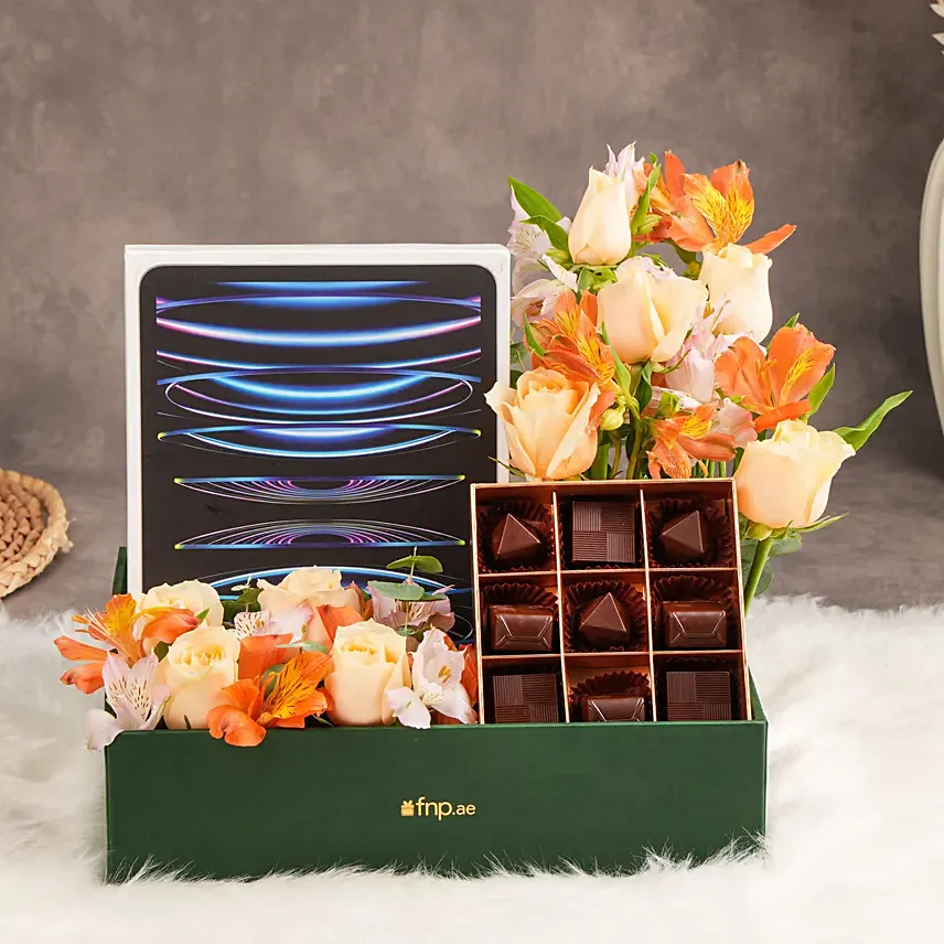 Apple ipad Pro 12.9 Inch Wifi With Flowers and Chocolates: Apple Gifts