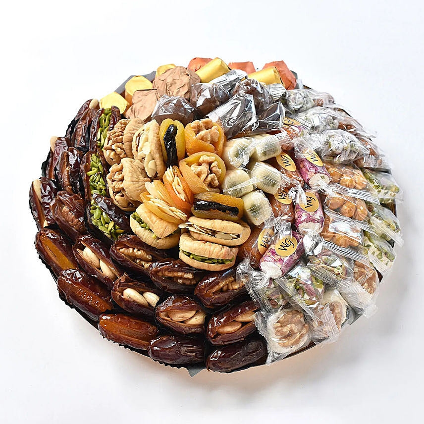 Assorted Dates and Sweets Platter By Wafi: 