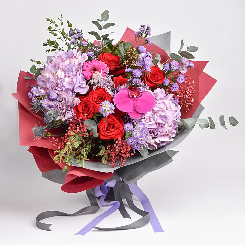 Aster Starburst Flower Bouquet: Mixed Flower Bouquets