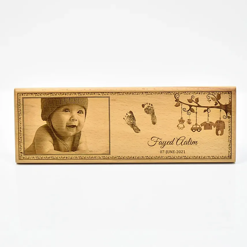Baby Birth Joy Engraved Wooden Plaque: Gifts for Kids