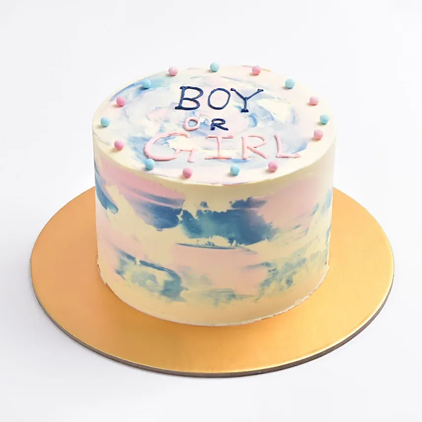 Babys Gender Reveal Cake: 