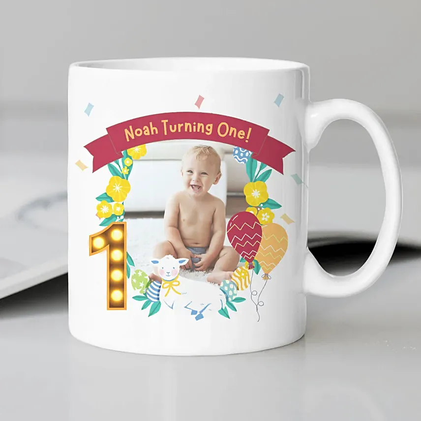 Baby Turning One Mug: Personalised Mugs Dubai