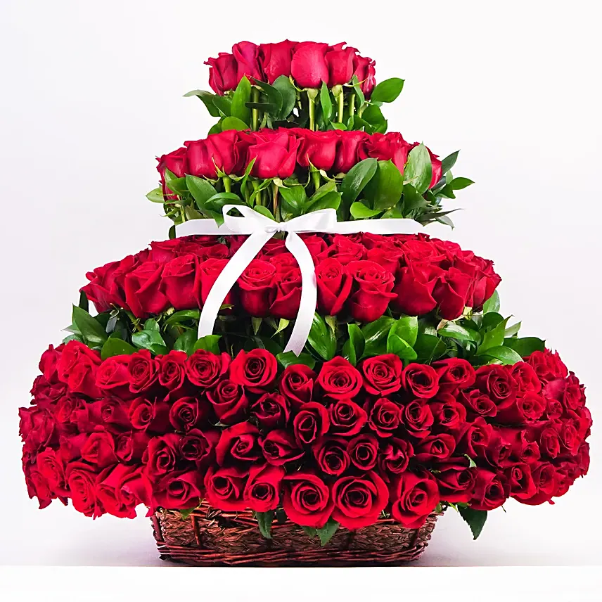 Basket of 400 Roses Glory: Propose Day Flowers