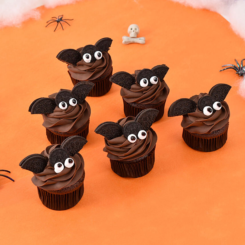 Bat Theme Cupcakes: Halloween Gift Baskets