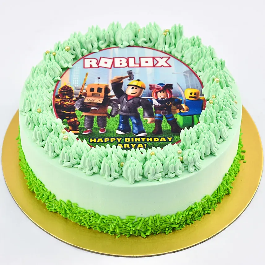 Birthday Celebration Roblox Cake: Chocolate Cake