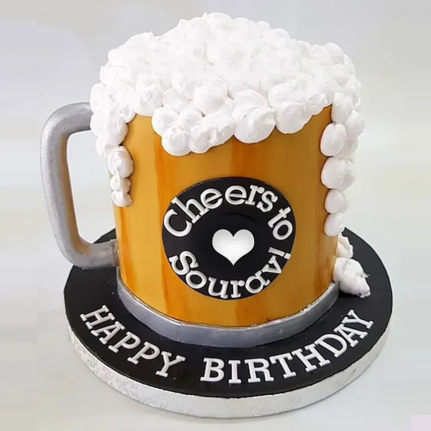 Birthday Special Cheers Cake: Designer Cakes