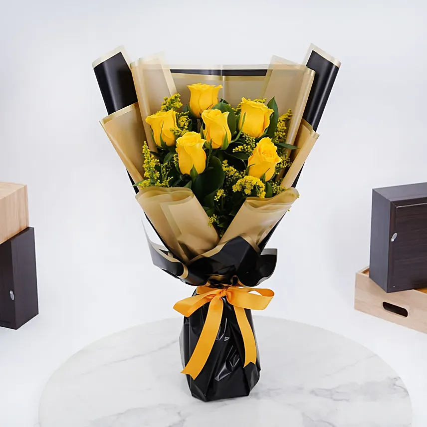 Bouquet Of Yellow Roses: Birthday Flower Bouquets