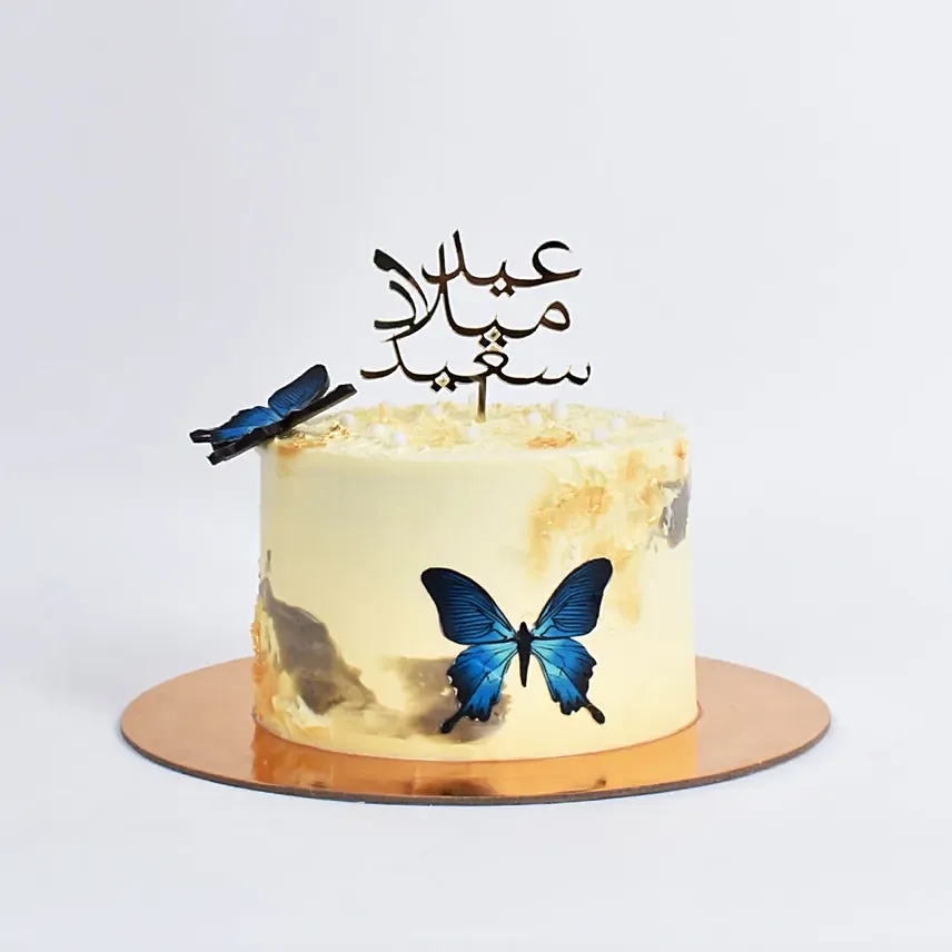 Butterfly Butter Cream Birthday Cake: Red Velvet Cake