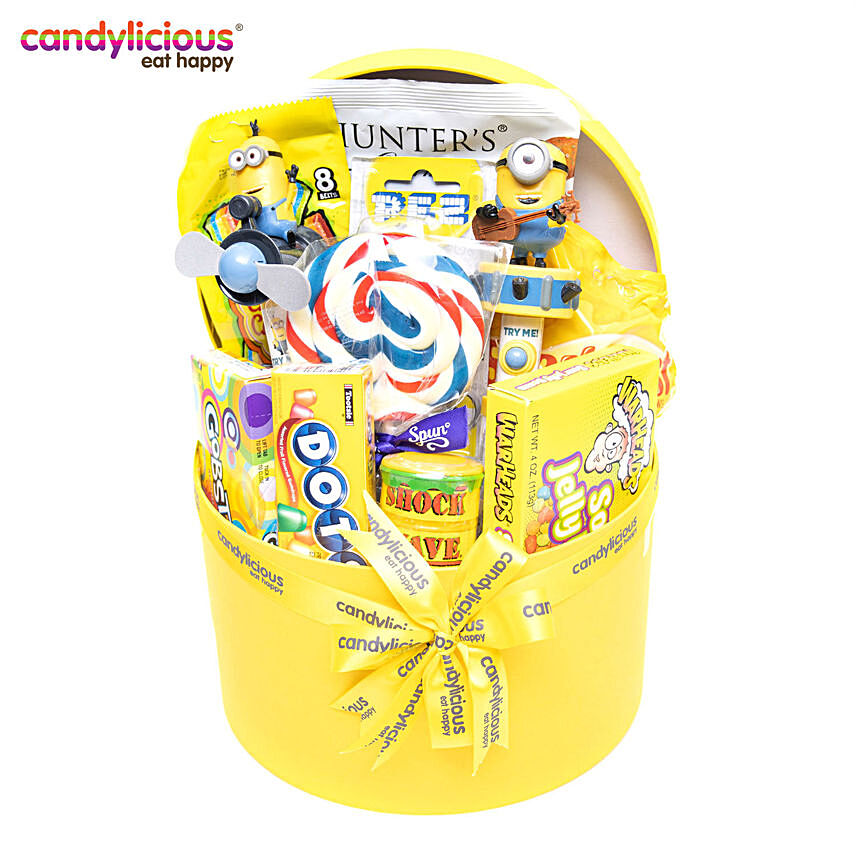 هدايا كانديليشيوس - مجموعة حلوى في بوكس مينيونز: حلوى لذيذة للأطفال