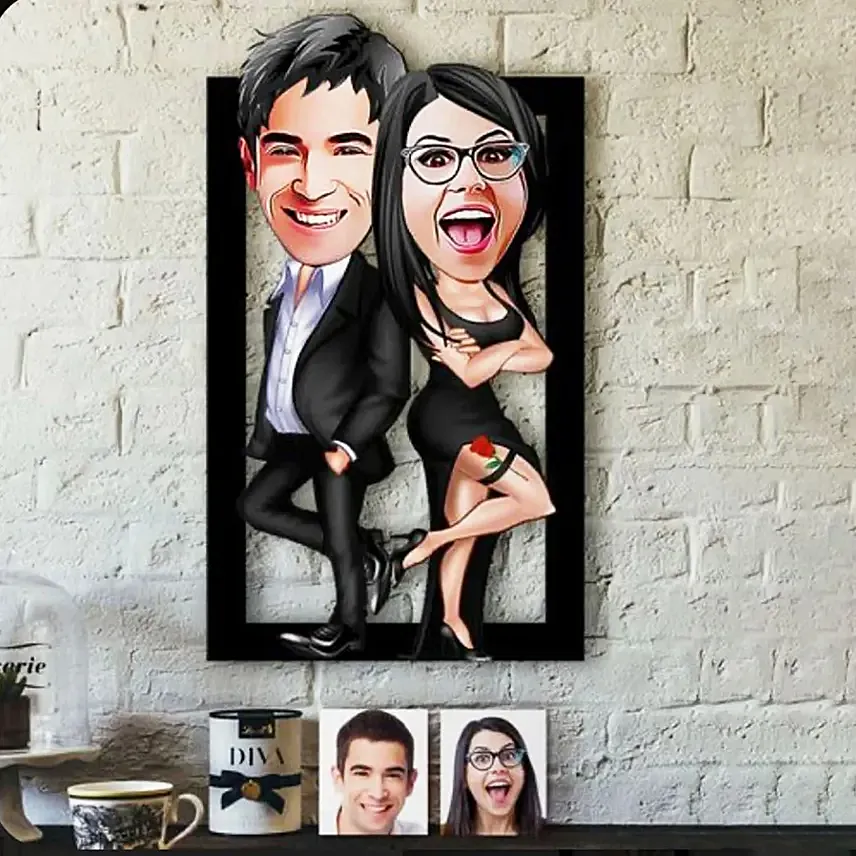 Caricature Fun Frame: Personalised Photo Frames