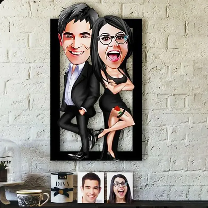 Caricature Fun Frame: Personalised Gifts for Mother