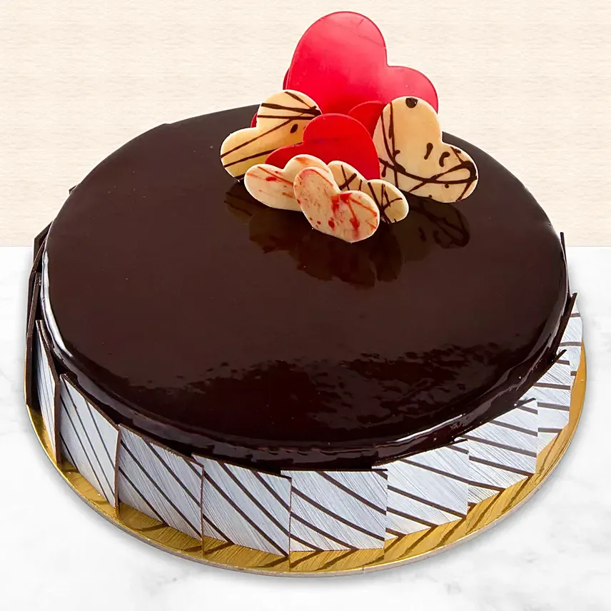 Chocolate Fudge Heart Cake