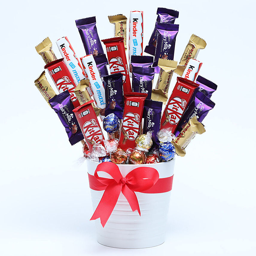 Chocolate Love Arrangement: Round The Clock Delivery Gifts