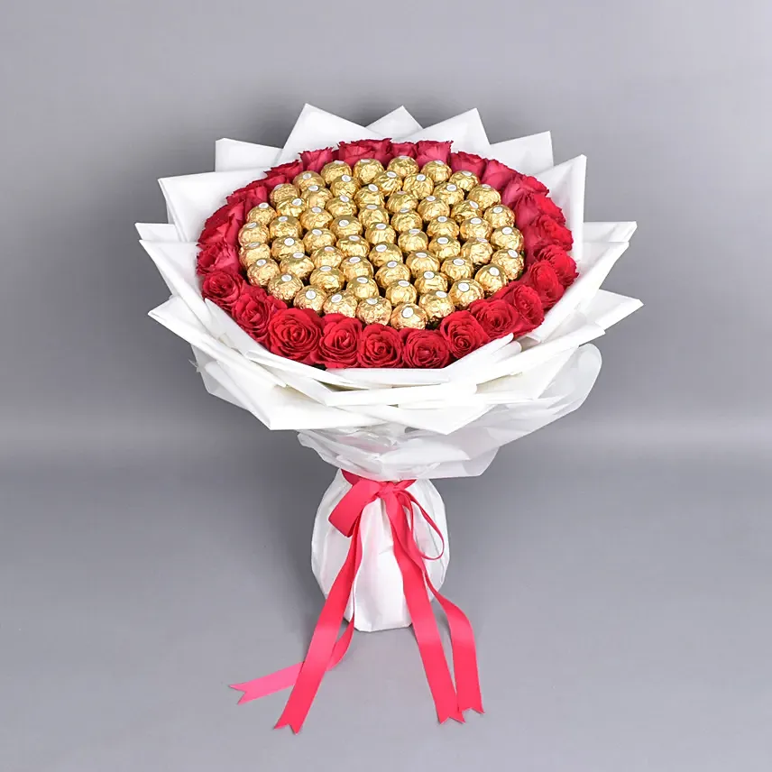 Chocolates and Roses Extravagance: Karwa Chauth Gift for Wife