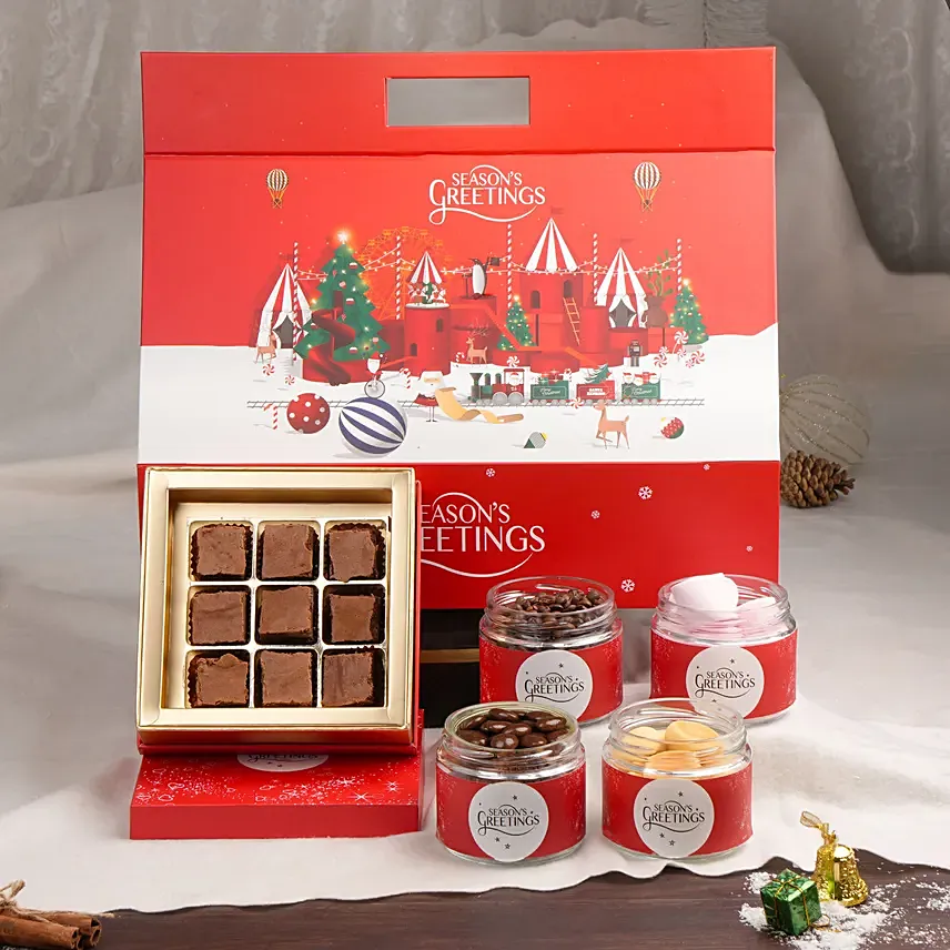 New Year Chocolates Treat Hut Box: Xmas Hampers
