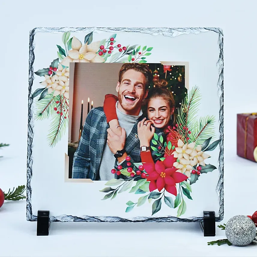 Christmas Greetings Stone Frame: Christmas Gifts for Boyfriend