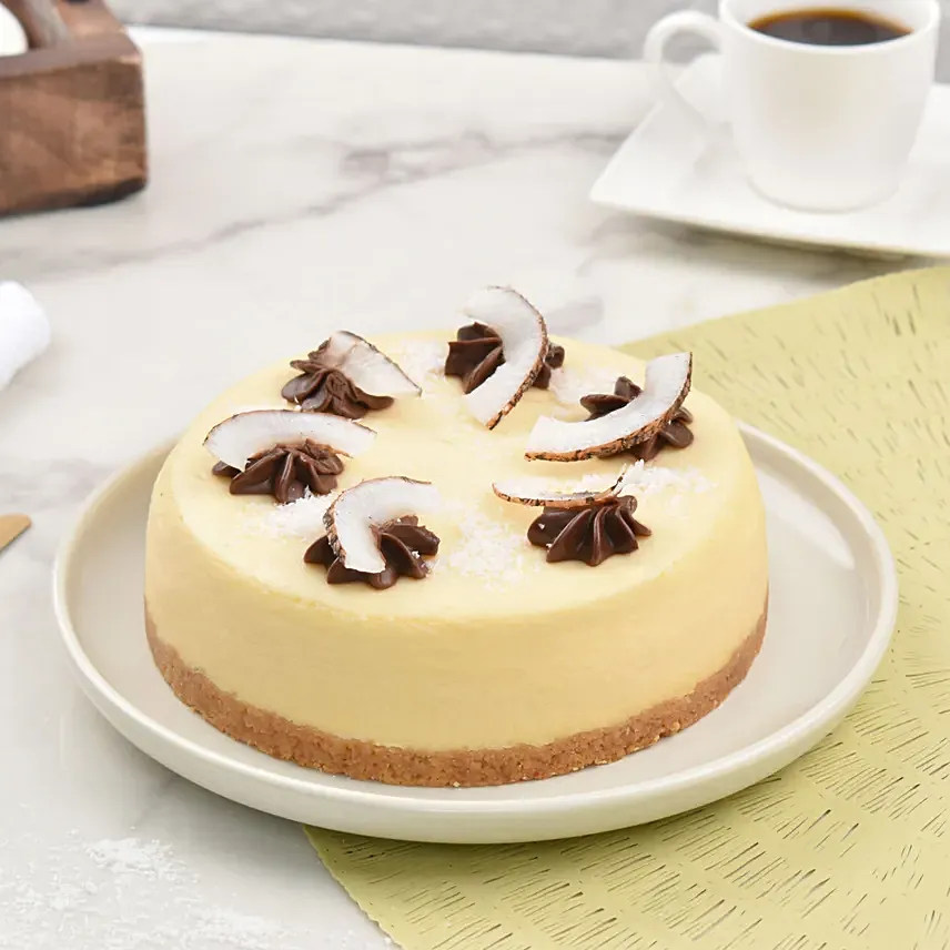 Coconut Baked Cheese Cake: Birthday Cake