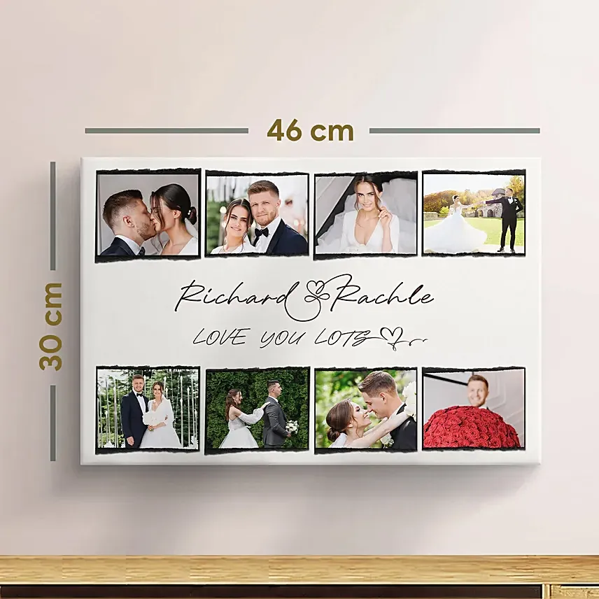 Couple Photo Canvas Frame: Hug Day Gifts