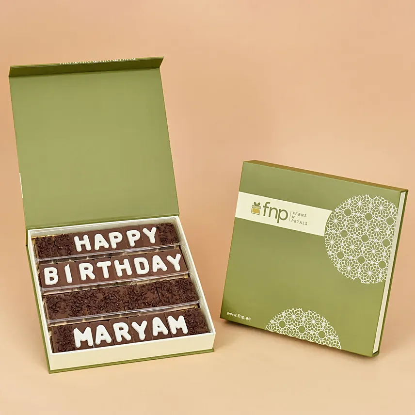 Customized Happy Birthday Chocolate: Personalised Gifts to Ras Al Khaimah