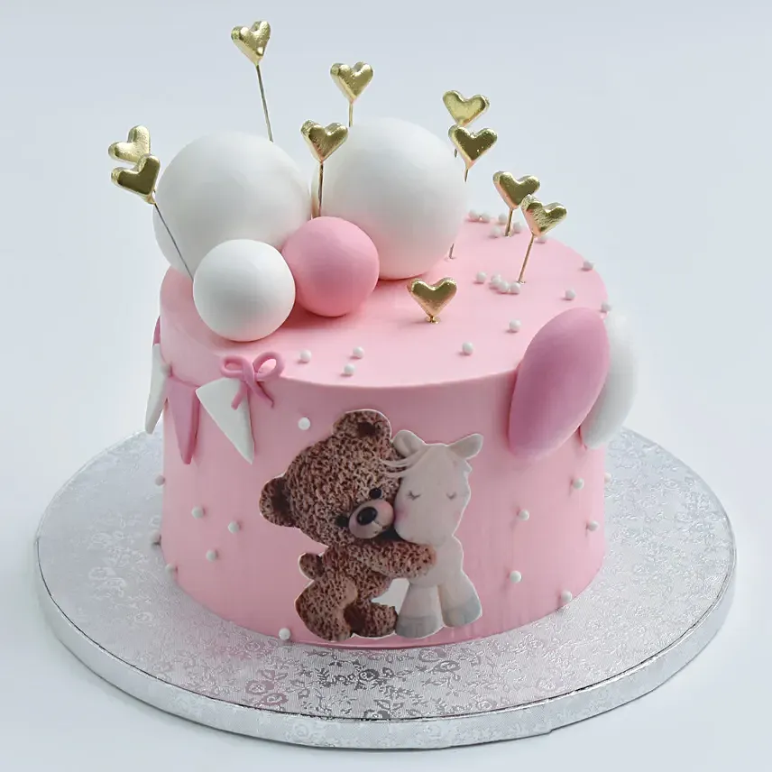 Cute Teddy Cake: Baby Gifts in Dubai