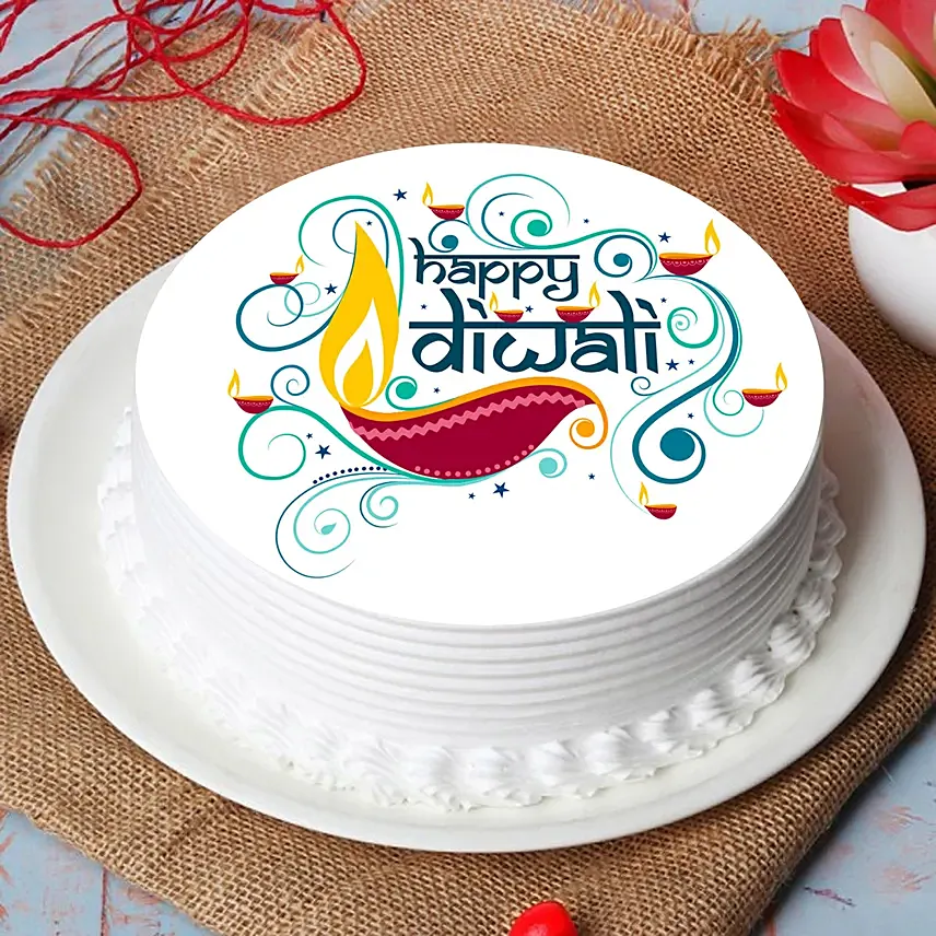 Deewali Blessings Chocolate Cake Eggless: Diwali Cakes