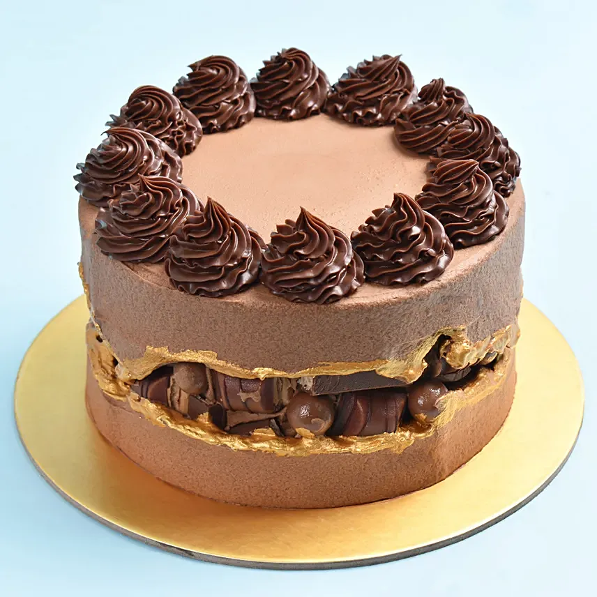 Delectable Designer Chocolate cake 8 Portion: Birthday Designer Cakes