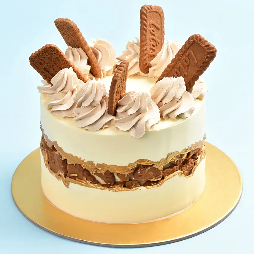 Delectable Lotus cake 8 Portion: Congratulations Cakes 