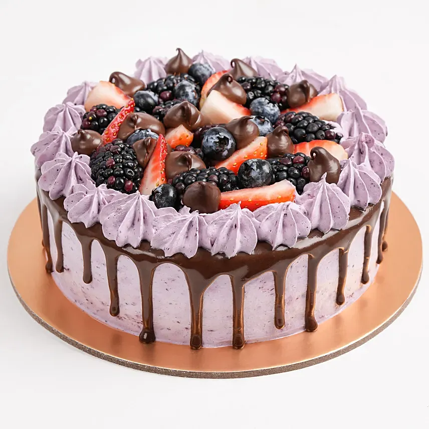 Delicious Chocolate Berry Cake:  Eggless Cake Delivery