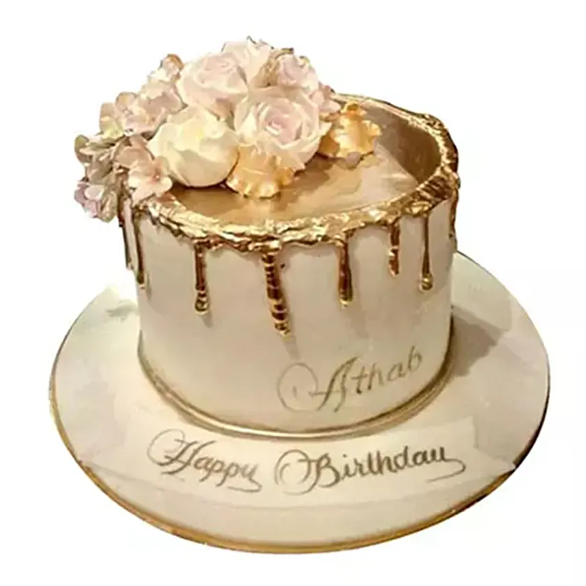 Delightful Roses Cake: Fondant Cakes