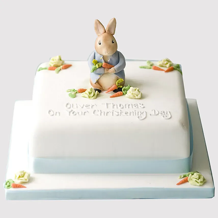 Designer Bunny Cake: Christening Cake