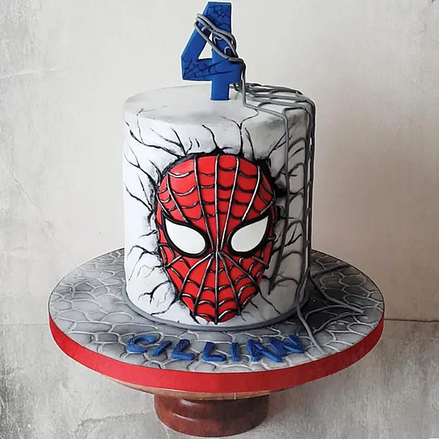 Designer Cake Spiderman theme: Fondant Cakes