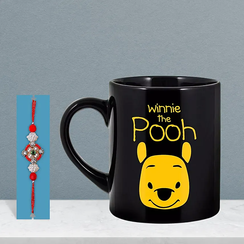 Designer Rakhi With Bunny Mug: Rakhi With Mugs 