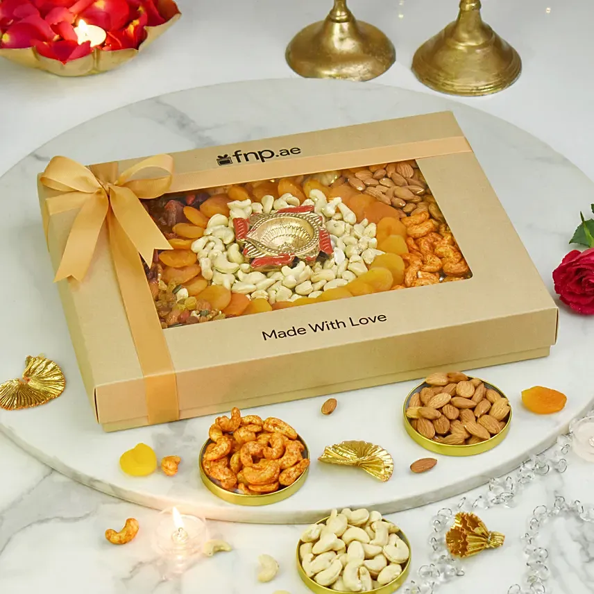 Diwali Celebration Dry Fruit Box: Diwali Gift Hampers