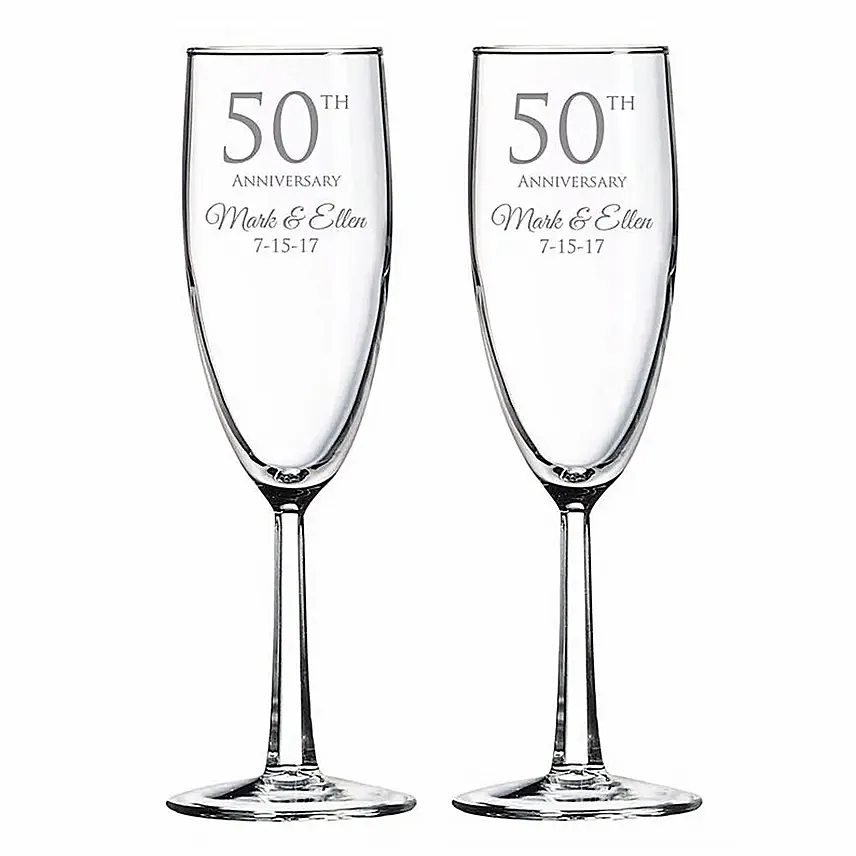 Engraved Anniversary Special Wine Glass: 