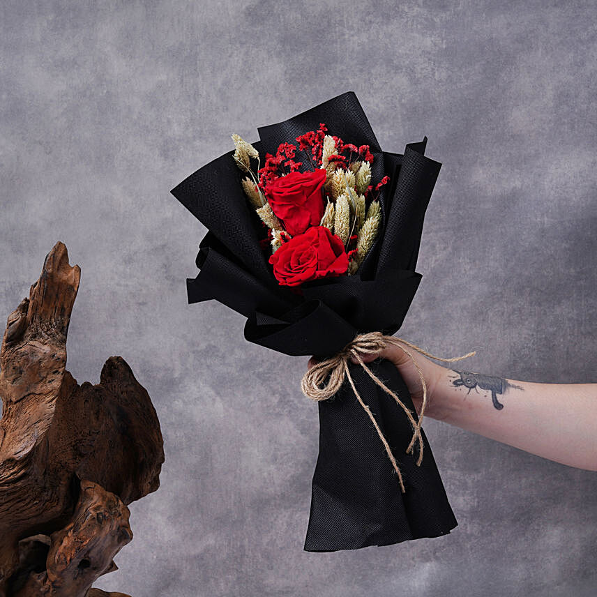 Forever Red Roses Bouquet: Artificial Flowers 