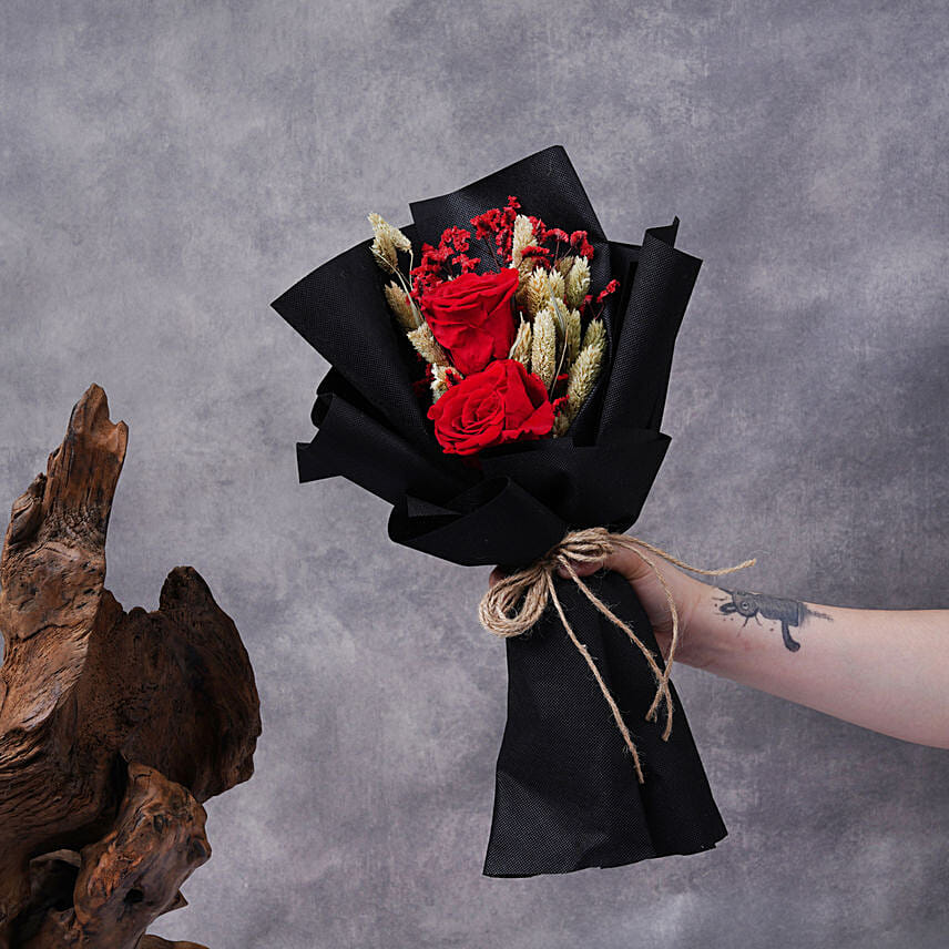 Forever Red Roses Bouquet: One Hour Delivery Flowers