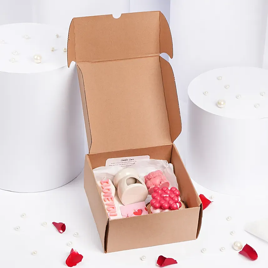 I Love you Candle Set Small: Valentines Day Gift Hampers