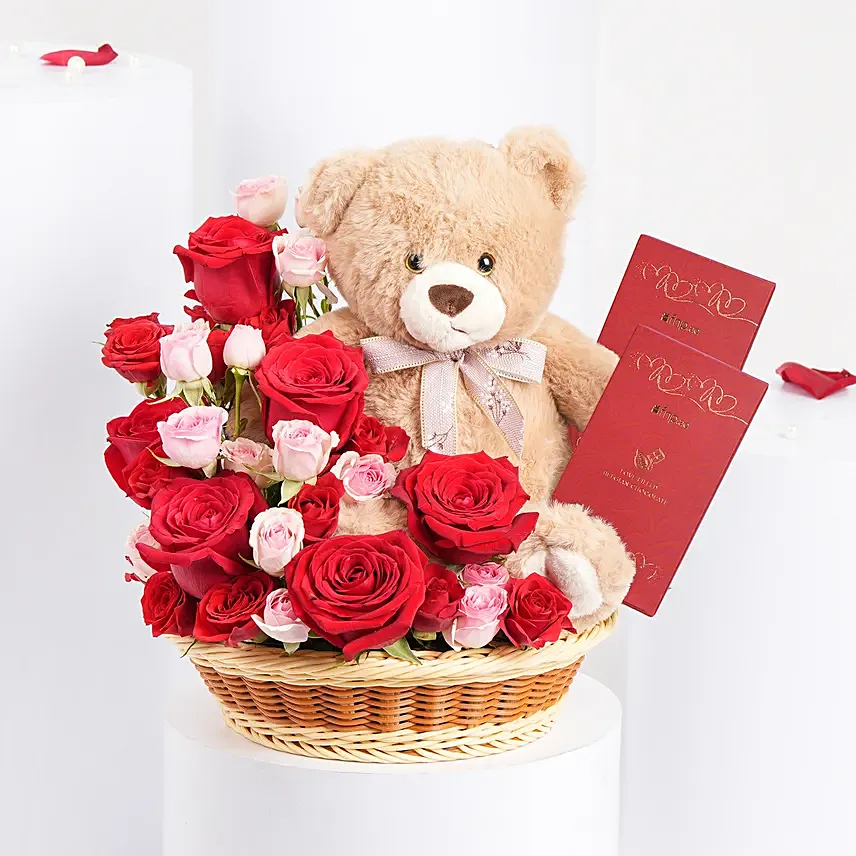 My Smiles Began With You: Teddy Day Flowers