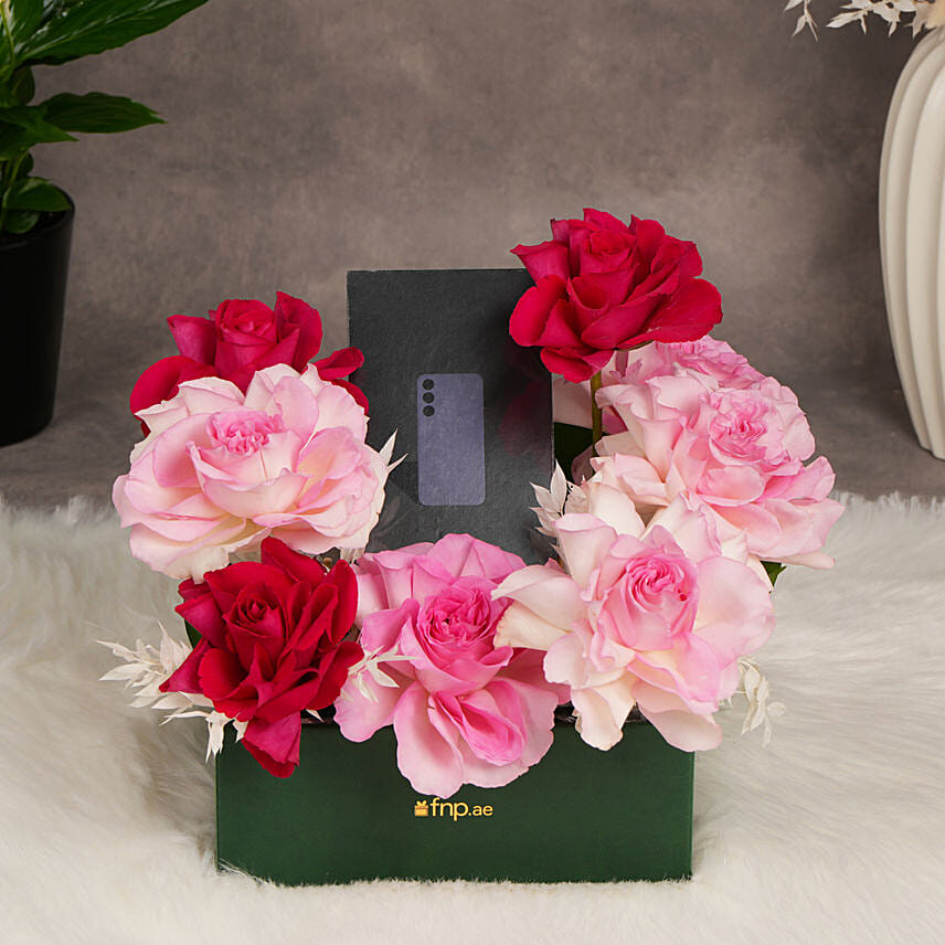 Samsung Galaxy S24 Plus 5G With Flowers: Pink Flowers Delivery