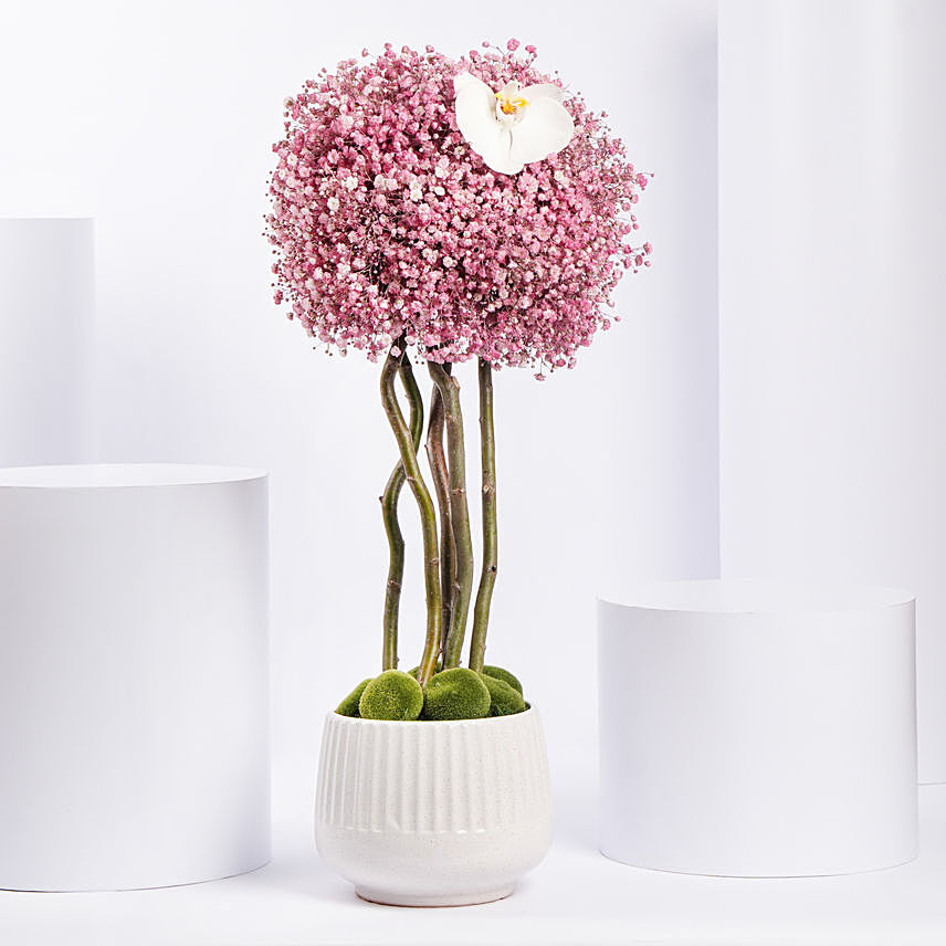 Pink Gypso Beauty Arrangement: Fresh Flower Delivery in Abu Dhabi