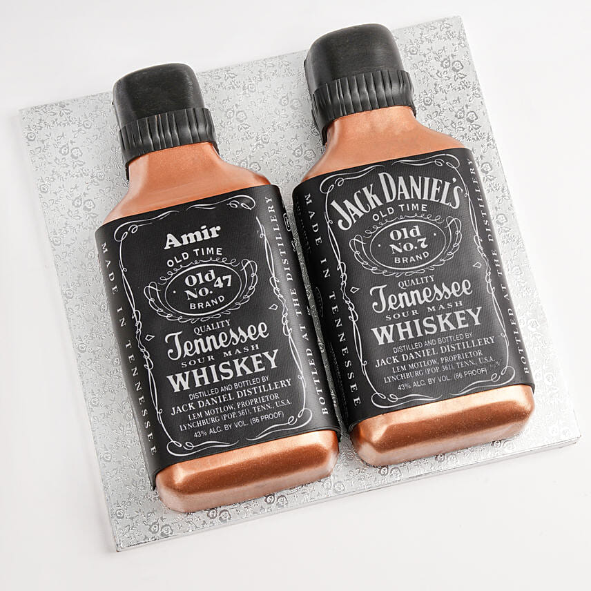 Designer Jack Daniels Fondant Cake: Anniversary Designer Cakes