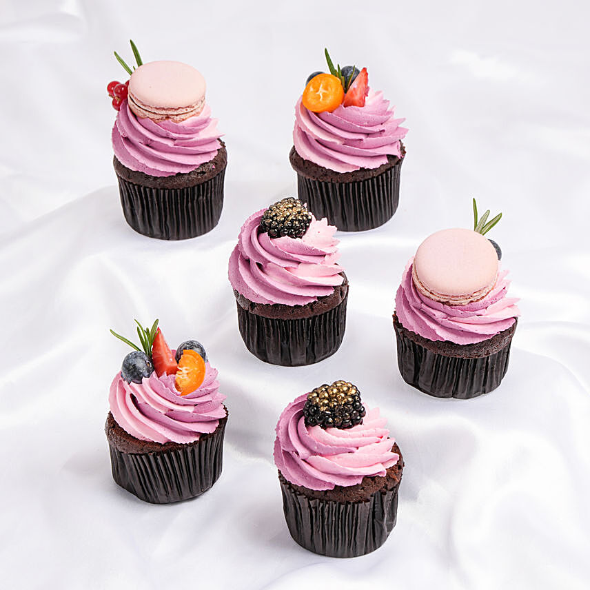Choco Fruity Cupcake Medley: Daughters Day Gifts